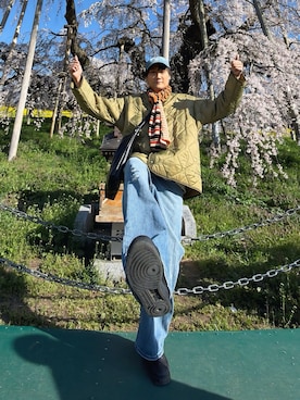 「ADRER（アドラー）のアイテム」を使った、まっちゃんさん（メンズ・183cm）の春コーディネート