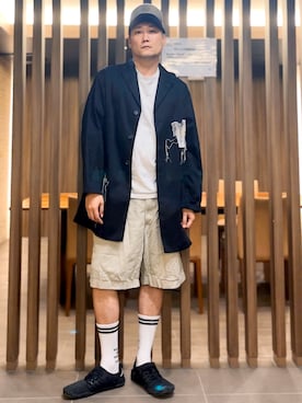 「アイテム（Tシャツ/カットソー）」を使った、まっちゃんさん（メンズ・183cm・40代）の秋コーディネート
