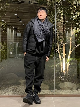「LIDNM（リドム）のアイテム（ダウンジャケット/コート）」を使った、まっちゃんさん（メンズ・183cm）の冬コーディネート