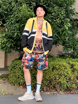 「アイテム（ナイロンジャケット）」を使った、まっちゃんさん（メンズ・183cm）の秋コーディネート
