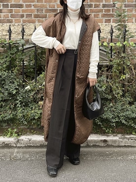 「I_am（アイアム）のアイテム（ジャケット/アウター）」を使った、sayaさん（レディース・156cm）の冬コーディネート