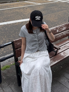「GeeRA（ジーラ）のアイテム」を使った、sayaさん（レディース・156cm）の夏コーディネート
