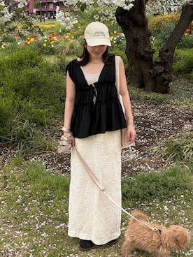 「GeeRA（ジーラ）のアイテム」を使った、sayaさん（レディース・156cm）の春コーディネート