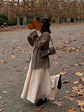 「アイテム（ヘアアクセサリー）」を使った、sayaさん（レディース・156cm）の冬コーディネート