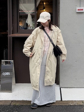 「しまむら（シマムラ）のアイテム（帽子）」を使った、sayaさん（レディース・156cm）の春コーディネート