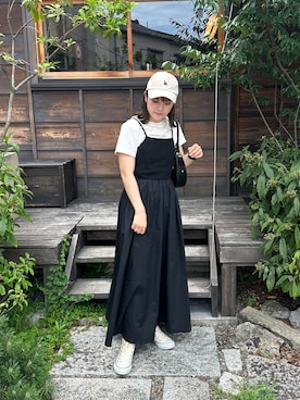 「DHOLIC（ディーホリック）のアイテム（キャップ）」を使った、sayaさん（レディース・156cm）の夏コーディネート