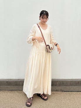 「秋先取りコーデ」｜「アイテム（その他）」を使った、sayaさん（レディース・156cm）の夏コーディネート