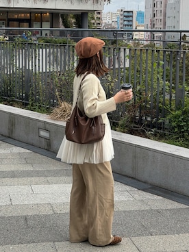 「アイテム（セットアップ）」を使った、sayaさん（レディース・156cm）の冬コーディネート