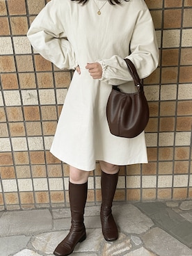 「DHOLIC SELECT（ディーホリックセレクト）のアイテム」を使った、sayaさん（レディース・156cm）の冬コーディネート