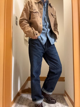 「SUGAR CANE（シュガーケーン）のアイテム」を使った、tjさん（メンズ・168cm）の秋コーディネート