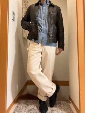 「Buzz Rickson's（バズリクソンズ）のアイテム」を使った、tjさん（メンズ・168cm）の秋コーディネート