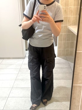 「H&M（エイチ・アンド・エム）のアイテム（パンツ）」を使った、ういおさん（レディース・156cm）の夏コーディネート