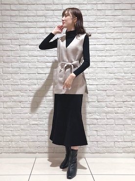 「NOMAE（ノーマエ）のアイテム」を使った、kyokaさん（レディース・167cm）の冬コーディネート