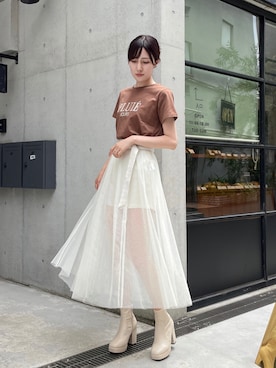 「abc une face（アーベーセーアンフェイス）のアイテム」を使った、kyokaさん（レディース・167cm）の夏コーディネート