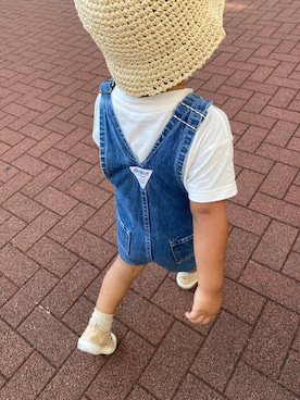 「OSHKOSH（オシュコシュ）のアイテム（オールインワン・サロペット）」を使った、0rinさん（レディース・158cm）の秋コーディネート