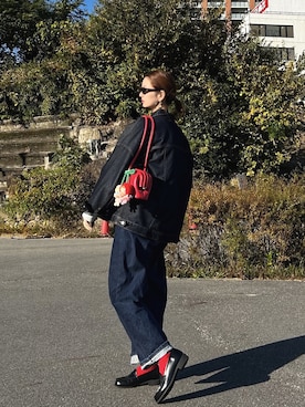 「アイテム（サングラス）」を使った、fgcatch9nさん（レディース・158cm）の冬コーディネート