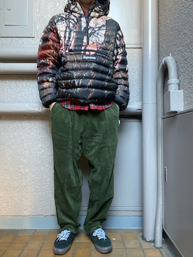 「WTAPS（ダブルタップス）のアイテム（スラックス）」を使った、Uskさん（メンズ・175cm）の冬コーディネート