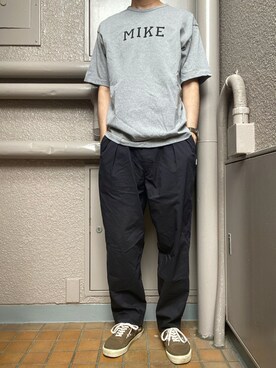 「WTAPS（ダブルタップス）のアイテム（スラックス）」を使った、Uskさん（メンズ・175cm）の夏コーディネート