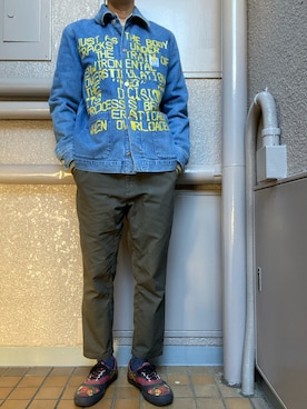 「A.P.C.」｜「アイテム（デニムジャケット）」を使った、Uskさん（メンズ・175cm）の秋コーディネート