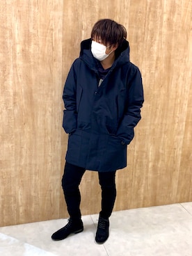 「WOOLRICH（ウールリッチ）のアイテム」を使った、アラキさん（メンズ・166cm）の冬コーディネート