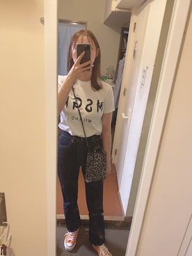 「MSGM（エムエスジーエム）のアイテム」を使った、e♡さん（レディース・158cm）の秋コーディネート
