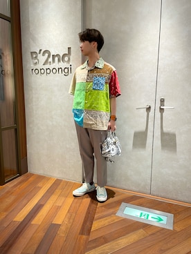 「B'2nd（ビーセカンド）のアイテム」を使った、_さん（メンズ・175cm）の夏コーディネート