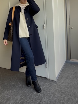 「CAMPER（カンペール）の[カンペール] NIKI / アンクルブーツ（ブーツ、ブラック系）」を使った、BOWさん（レディース・169cm）の春コーディネート