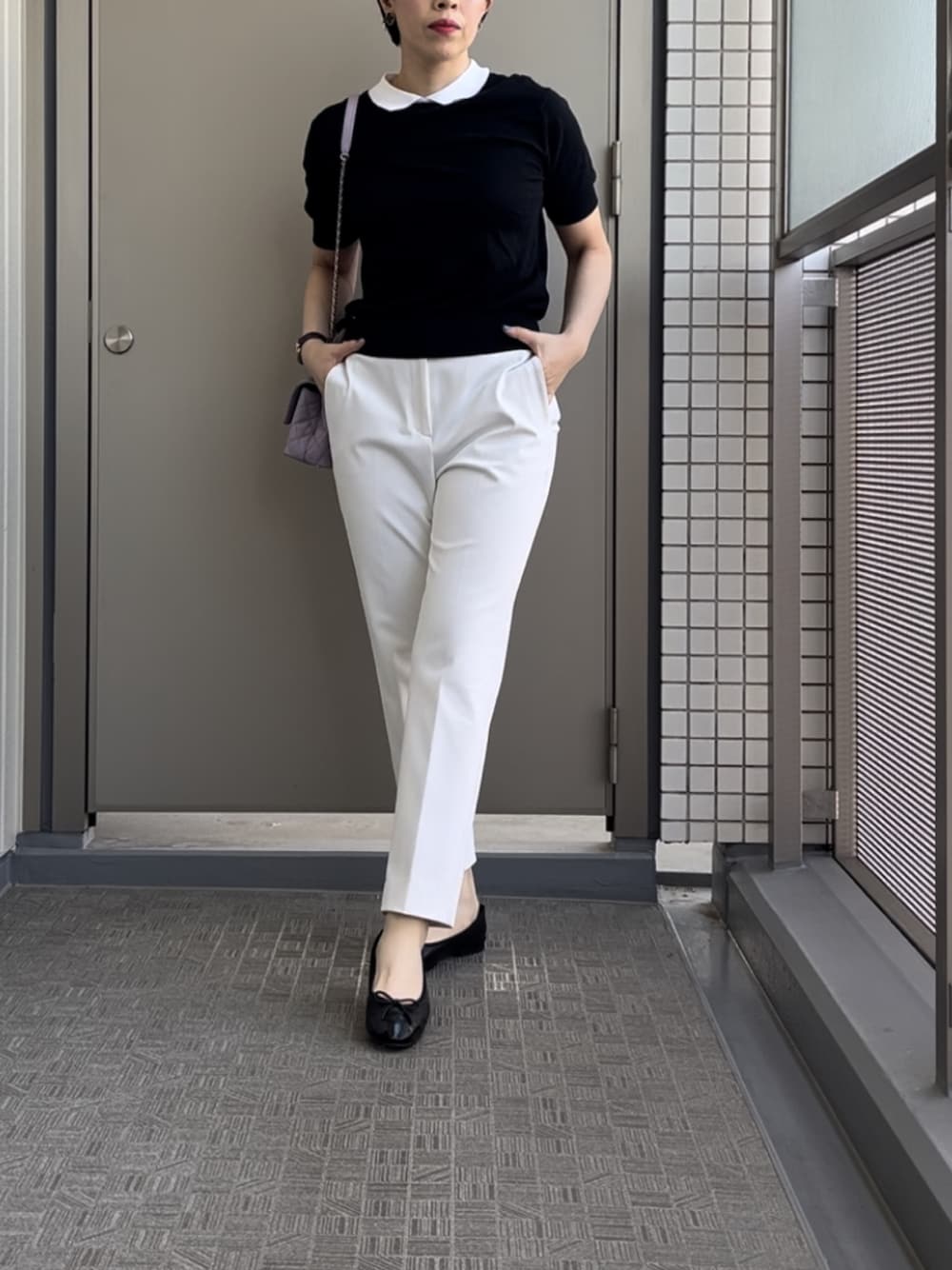 BOWさんの（JOHN SMEDLEY）を使ったコーディネートの1枚目の写真