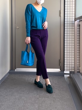 「UNITED ARROWS（ユナイテッドアローズ）のアイテム（ドレスシューズ）」を使った、BOWさん（レディース・169cm）の秋コーディネート