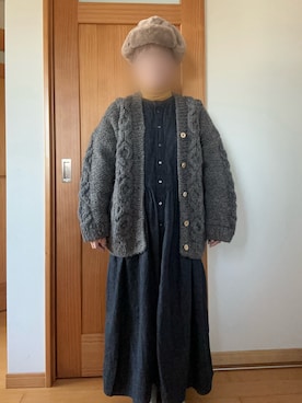 「TSUHARU by Samansa Mos2（ツハルバイサマンサモスモス）のアイテム（カーディガン/ボレロ）」を使った、tomnyanさん（レディース・156cm）の冬コーディネート