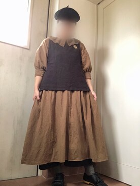 「ベスト×ワンピース」｜tomnyanさん（レディース・156cm）の夏コーディネート