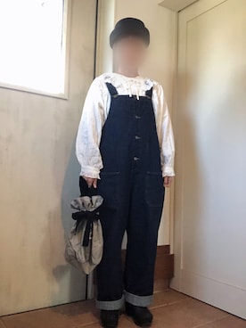 「kazumiコラボ」｜「アイテム（オールインワン・サロペット）」を使った、tomnyanさん（レディース・156cm）の秋コーディネート