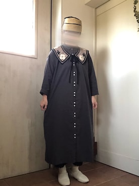 「春服デビュー宣言」｜「アイテム（シャツワンピース）」を使った、tomnyanさん（レディース・156cm）の春コーディネート