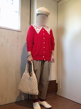 「studio CLIP（スタディオクリップ）のナチュラルアソート付け襟（付け襟）」を使った、tomnyanさん（レディース・156cm）の秋コーディネート