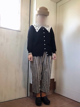 「studio CLIP（スタディオクリップ）のナチュラルアソート付け襟（付け襟）」を使った、tomnyanさん（レディース・156cm）の秋コーディネート