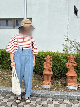 「teva」｜「アイテム（帽子）」を使った、tomnyanさん（レディース・156cm）の夏コーディネート