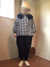 【マロン】タグ付　ツハルバイサマンサモスモス　リネン裾シフォンフリルパンツ 1659604836_215.jpg