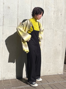 「apres jour mignon（アプレジュールミニョン）のアイテム（オールインワン・サロペット）」を使った、naraさん（レディース・151cm）の冬コーディネート