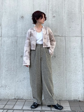 「フェザー」｜「アイテム（その他）」を使った、naraさん（レディース・151cm）の秋コーディネート