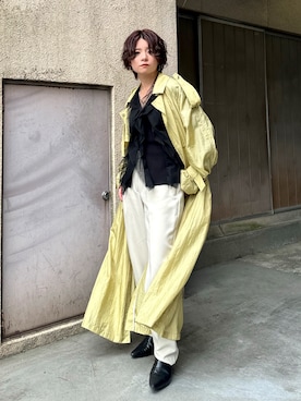 「MAISON SPECIAL（メゾンスペシャル）のアイテム（トレンチコート）」を使った、naraさん（レディース・151cm）の春コーディネート