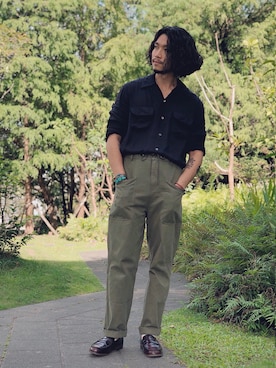「圈入準」｜林育準🇹🇼さん（メンズ・180cm）の秋コーディネート