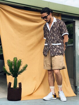 「圈入準」｜林育準🇹🇼さん（メンズ・180cm）の夏コーディネート