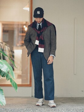 「圈入準」｜林育準🇹🇼さん（メンズ・180cm）の冬コーディネート