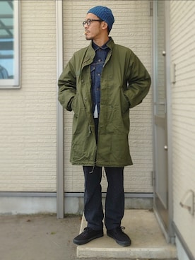 「orSlow（オアスロウ）のアイテム（ジャケット/アウター）」を使った、sawaさん（メンズ・172cm）の秋コーディネート