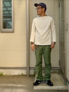 「SAINT JAMES（セントジェームス）のアイテム」を使った、sawaさん（メンズ・172cm）の春コーディネート