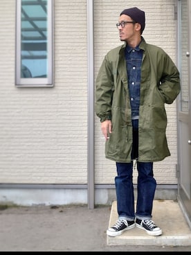 「orSlow（オアスロウ）のアイテム（ジャケット/アウター）」を使った、sawaさん（メンズ・172cm）の秋コーディネート