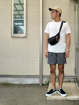 「patagonia」｜「アイテム（スリッポン）」を使った、sawaさん（メンズ・172cm）の夏コーディネート