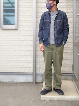 「JOE McCOY（ジョーマッコイ）のアイテム」を使った、sawaさん（メンズ・172cm）の春コーディネート