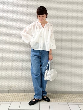 「アイテム（ボストンバッグ）」を使った、R i oさん（レディース・160cm・20代）の夏コーディネート