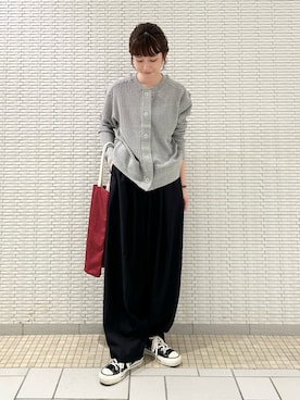 「アイテム（カーディガン/ボレロ）」を使った、R i oさん（レディース・160cm）の秋コーディネート
